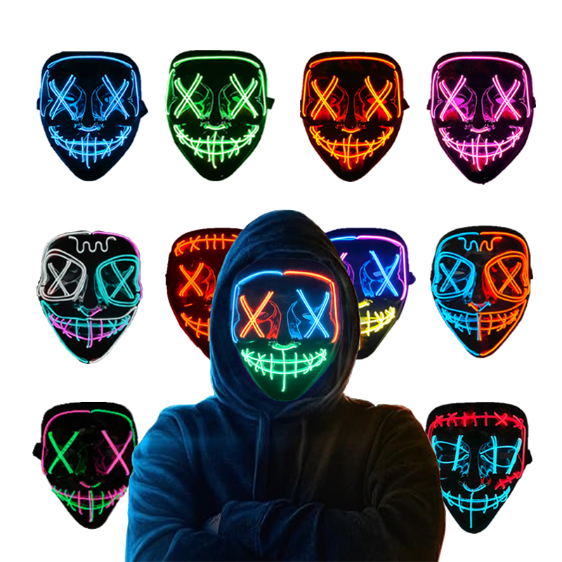 Wireless Neon Luminous Purge M - Led Purge Mask Halloween recension och pris