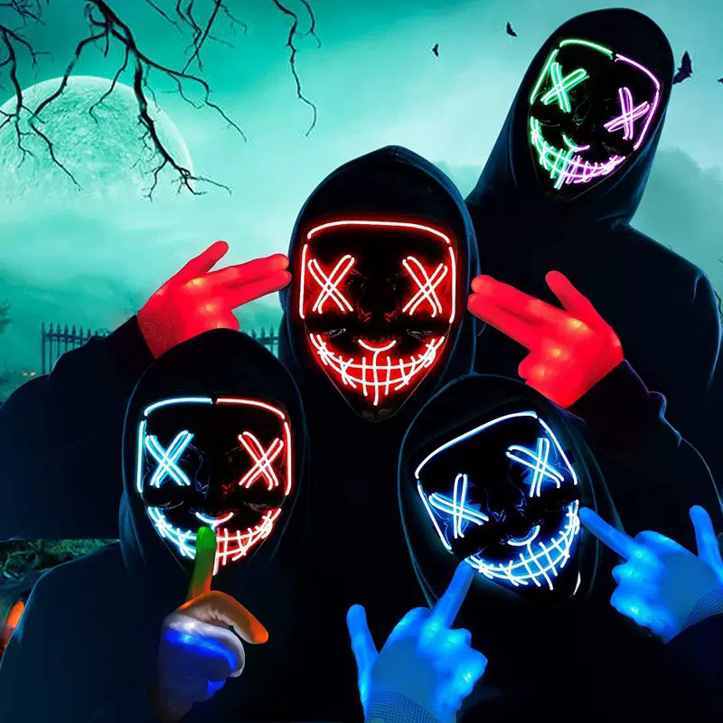 Wireless Neon Luminous Purge M - Led Purge Mask Halloween recension och pris