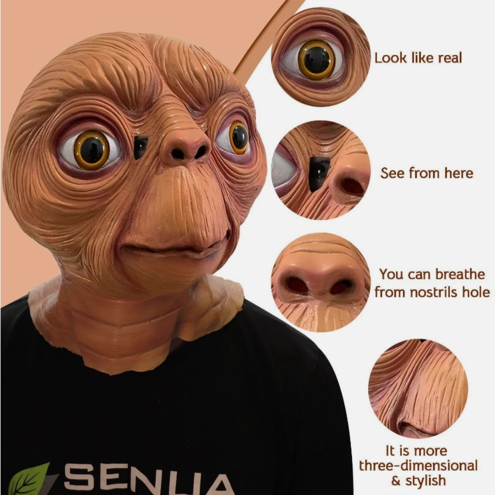 The Extra-Terrestrial Cosplay  - Latex Alien Mask Realistic recension och pris