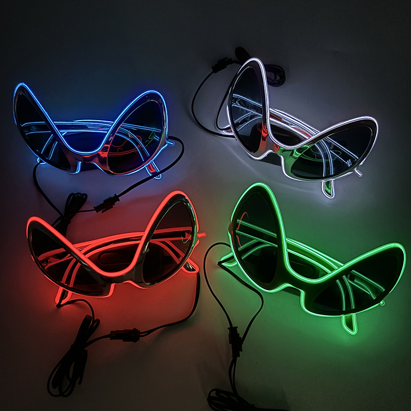 Cool Light Up LED Alien Glasse - Glow In The Dark Party Glasses recension och pris