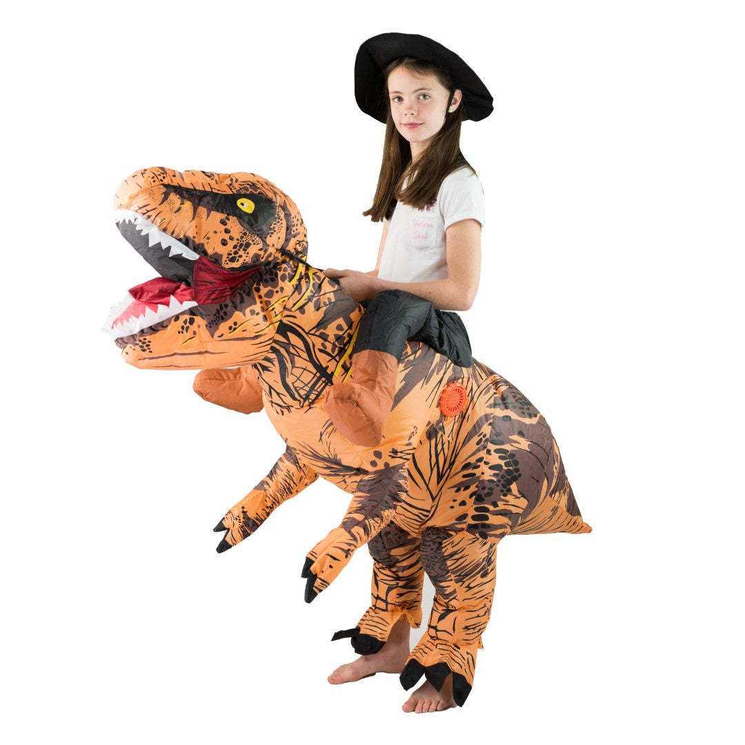 Adult Funny Riding Brown Dinos - Inflatable Dinosaur Costume Adult recension och pris