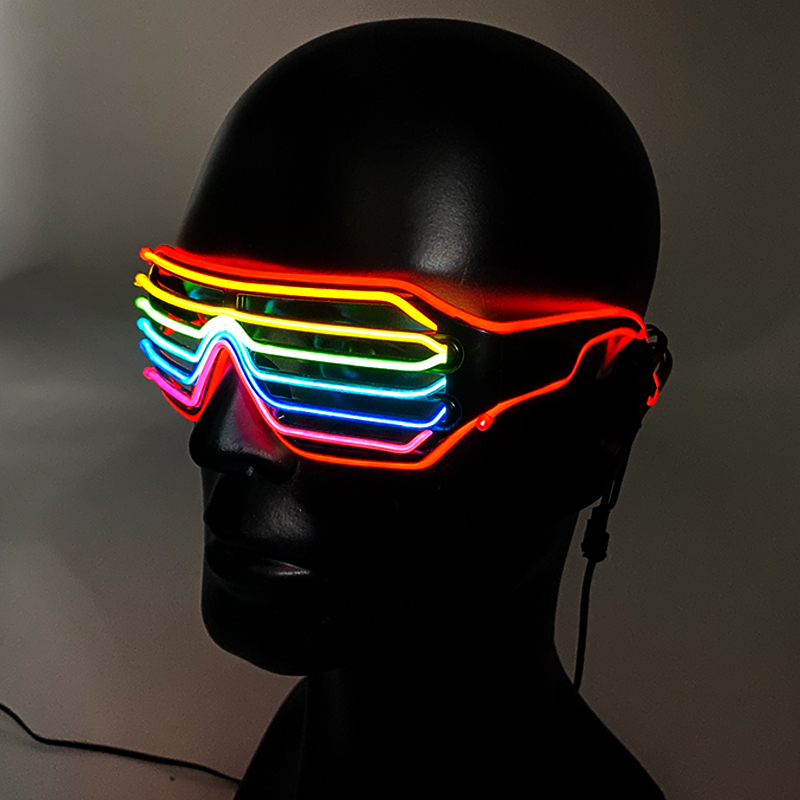 Fluorescent Colorful Glowing G - Glow In The Dark Party Glasses recension och pris